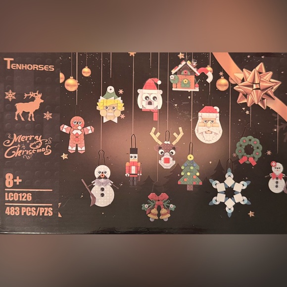 Tenhorses Other - Bricks / building blocks - Flegos - Christmas ornament making set -non-Legos New